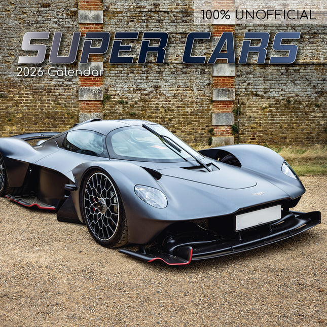 Super Cars - 2026 Square Wall Calendar 16 Months New Year Premium Planner Gift
