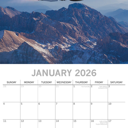 Warbirds - 2026 Square Wall Calendar 16 Months New Year Premium Planner Gift