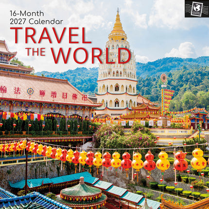 Travel the World 2027 Premium Square Wall Calendar cover