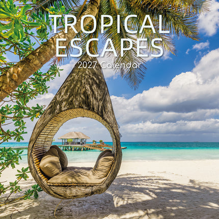 Tropical Escapes 2027 Premium Square Wall Calendar cover