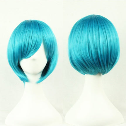 Womens Short 30cm Straight Synthetic BOB Wigs w Side Bangs Cosplay Costume Party - Zmart Australia