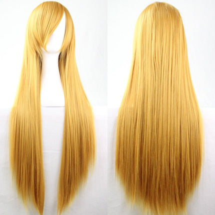 New 80cm Straight Sleek Long Full Hair Wigs w Side Bangs Cosplay Costume Womens - Zmart Australia