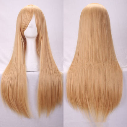 New 80cm Straight Sleek Long Full Hair Wigs w Side Bangs Cosplay Costume Womens - Zmart Australia