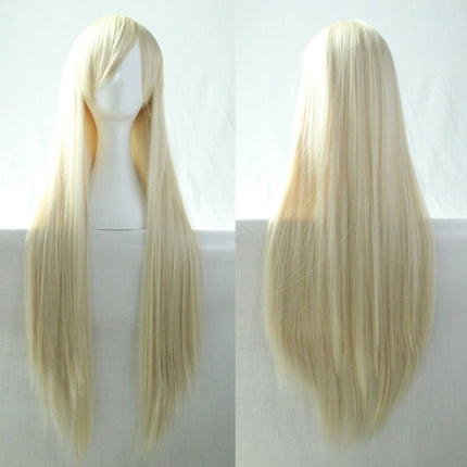 New 80cm Straight Sleek Long Full Hair Wigs w Side Bangs Cosplay Costume Womens - Zmart Australia