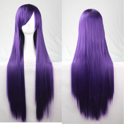 New 80cm Straight Sleek Long Full Hair Wigs w Side Bangs Cosplay Costume Womens - Zmart Australia