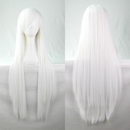 New 80cm Straight Sleek Long Full Hair Wigs w Side Bangs Cosplay Costume Womens - Zmart Australia