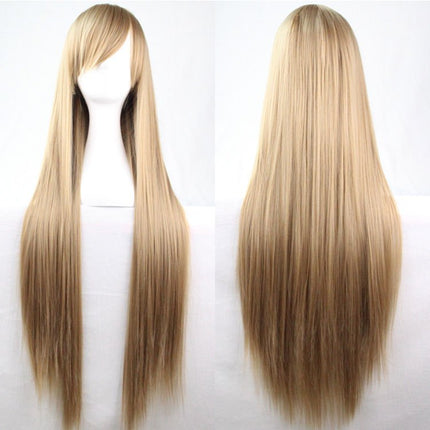 New 80cm Straight Sleek Long Full Hair Wigs w Side Bangs Cosplay Costume Womens - Zmart Australia