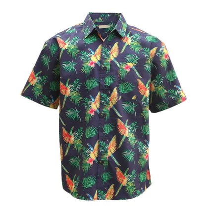 new-adults-kids-cotton-hawaiian-beach-shirt-cool-dry-tropical-summer-casual-tops