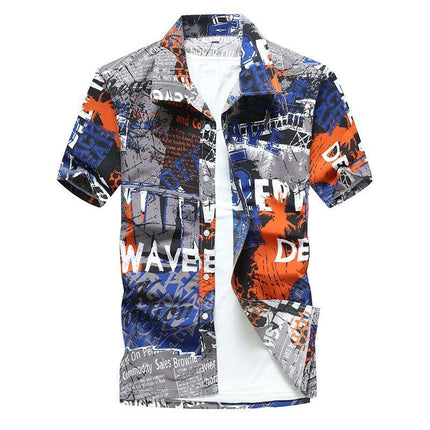 new-adults-kids-cotton-hawaiian-beach-shirt-cool-dry-tropical-summer-casual-tops