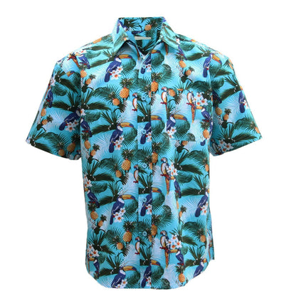 new-adults-kids-cotton-hawaiian-beach-shirt-cool-dry-tropical-summer-casual-tops