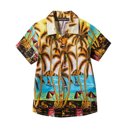 new-adults-kids-cotton-hawaiian-beach-shirt-cool-dry-tropical-summer-casual-tops