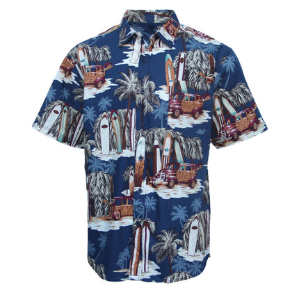 new-adults-kids-cotton-hawaiian-beach-shirt-cool-dry-tropical-summer-casual-tops