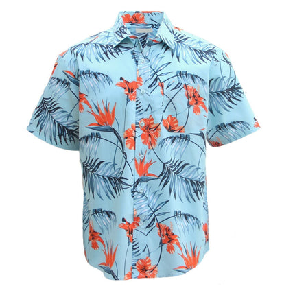 new-adults-kids-cotton-hawaiian-beach-shirt-cool-dry-tropical-summer-casual-tops