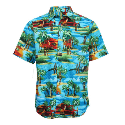 new-adults-kids-cotton-hawaiian-beach-shirt-cool-dry-tropical-summer-casual-tops