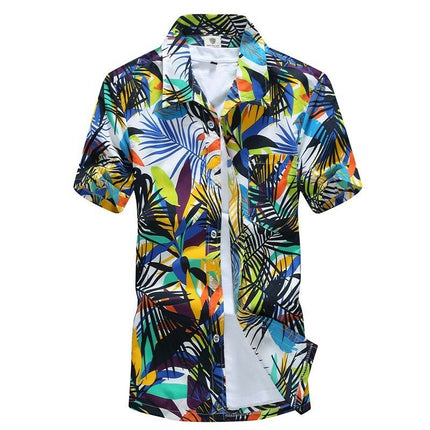 new-adults-kids-cotton-hawaiian-beach-shirt-cool-dry-tropical-summer-casual-tops