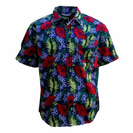 new-adults-kids-cotton-hawaiian-beach-shirt-cool-dry-tropical-summer-casual-tops