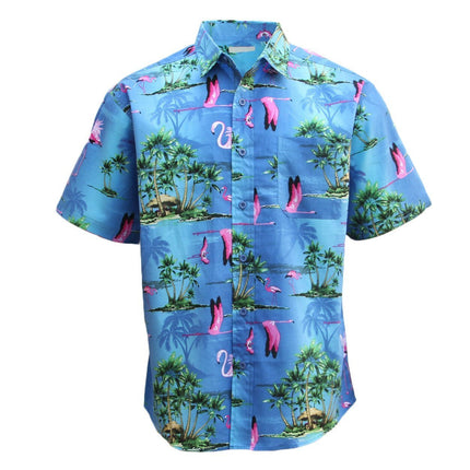 new-adults-kids-cotton-hawaiian-beach-shirt-cool-dry-tropical-summer-casual-tops