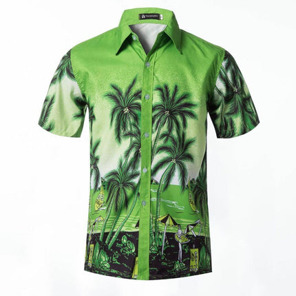 new-adults-kids-cotton-hawaiian-beach-shirt-cool-dry-tropical-summer-casual-tops