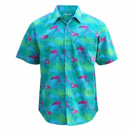 new-adults-kids-cotton-hawaiian-beach-shirt-cool-dry-tropical-summer-casual-tops