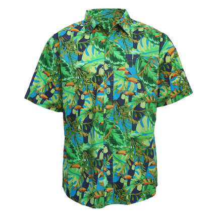 new-adults-kids-cotton-hawaiian-beach-shirt-cool-dry-tropical-summer-casual-tops