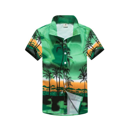 new-adults-kids-cotton-hawaiian-beach-shirt-cool-dry-tropical-summer-casual-tops