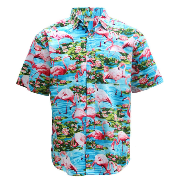 new-adults-kids-cotton-hawaiian-beach-shirt-cool-dry-tropical-summer-casual-tops