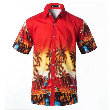 new-adults-kids-cotton-hawaiian-beach-shirt-cool-dry-tropical-summer-casual-tops