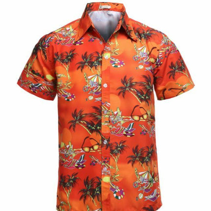 new-adults-kids-cotton-hawaiian-beach-shirt-cool-dry-tropical-summer-casual-tops