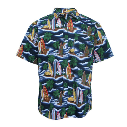 new-adults-kids-cotton-hawaiian-beach-shirt-cool-dry-tropical-summer-casual-tops