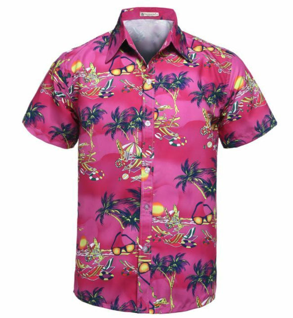 new-adults-kids-cotton-hawaiian-beach-shirt-cool-dry-tropical-summer-casual-tops