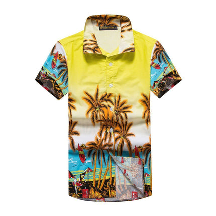 new-adults-kids-cotton-hawaiian-beach-shirt-cool-dry-tropical-summer-casual-tops