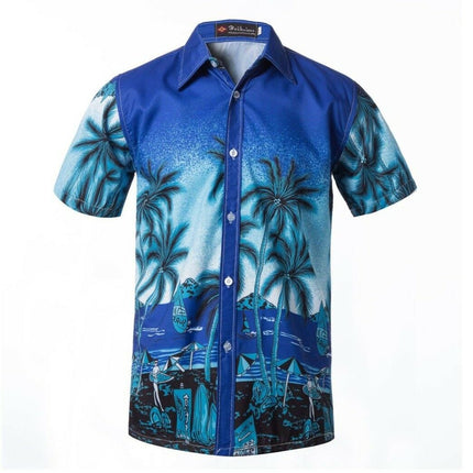 new-adults-kids-cotton-hawaiian-beach-shirt-cool-dry-tropical-summer-casual-tops