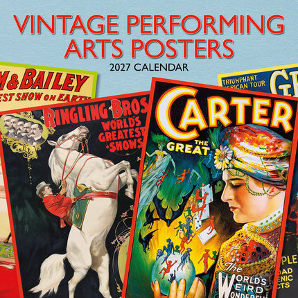Vintage Performing Arts Posters 2027 Premium Square Wall Calendar cover