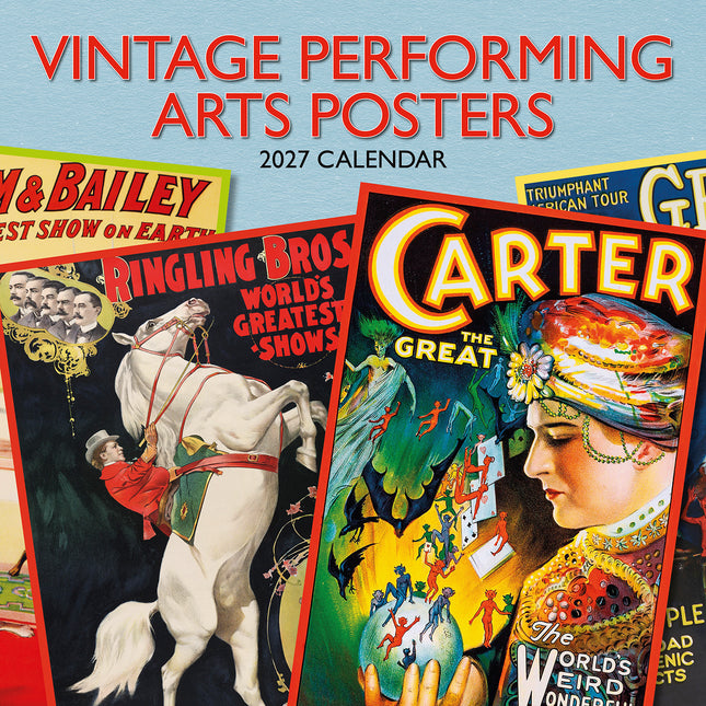 Vintage Performing Arts Posters 2027 Premium Square Wall Calendar cover