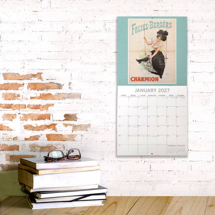 Vintage Performing Arts Posters 2027 Premium Square Wall Calendar lifestyle image