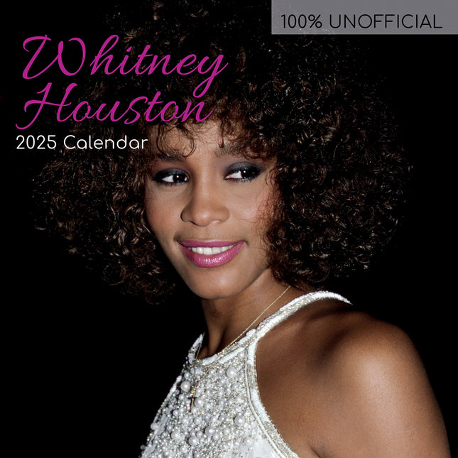 Whitney Houston 2025 Square Wall Calendar 16-Month Premium New Year Planner Gift