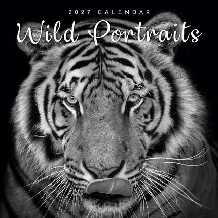 Wild Portraits 2027 Premium Square Wall Calendar cover