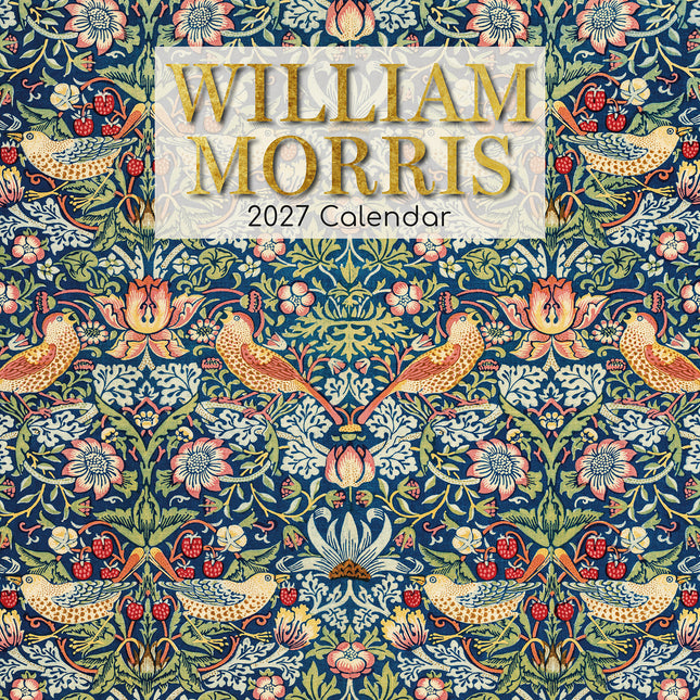 William Morris 2027 Premium Square Wall Calendar cover