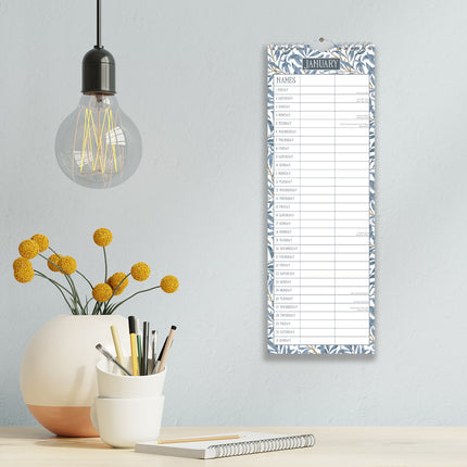 William Morris Organiser 2027 Premium Slim Wall Calendar lifestyle image
