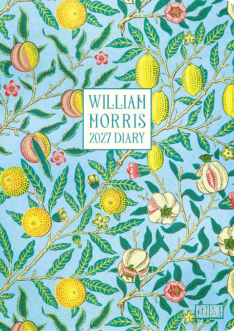 William Morris Pomegranate 2027 A5 Padded Hard Cover Diary cover