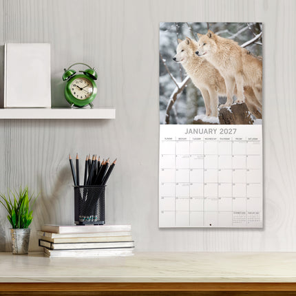 Wolves 2027 Premium Square Wall Calendar lifestyle image