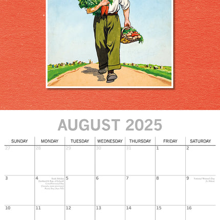 World War Posters - 2025 Square Wall Calendar Arts 16 Months Premium Planner