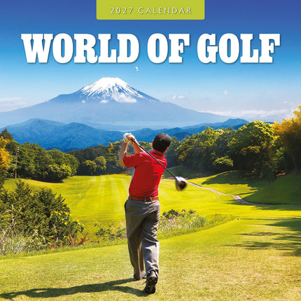 World of Golf 2027 square wall calendar - front cover