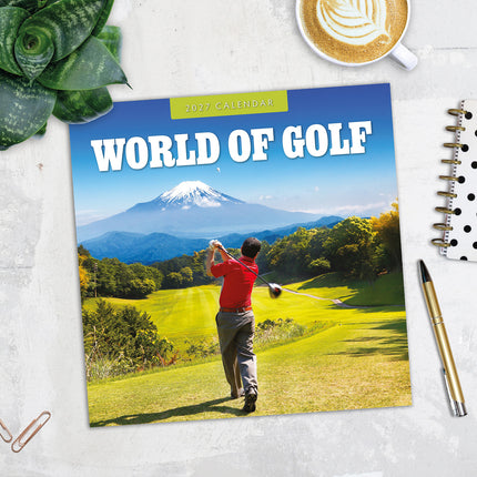World of Golf 2027 square wall calendar - image detail