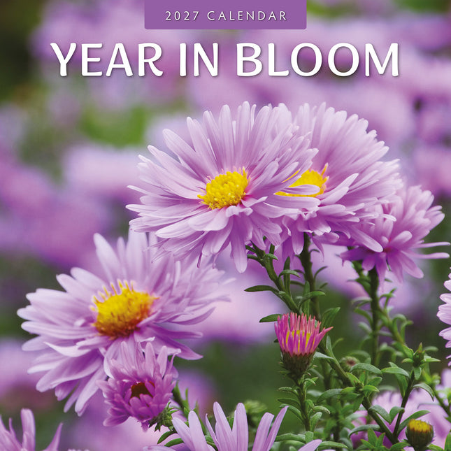 Year in Bloom 2027 square wall calendar - front cover