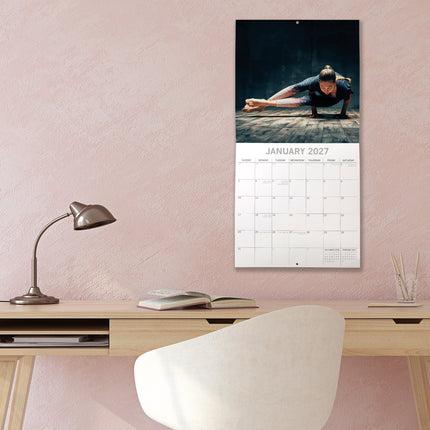 Yoga 2027 Premium Square Wall Calendar lifestyle image