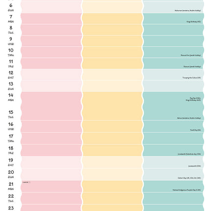 You, Me & Us 2027 square wall calendar - monthly calendar spread
