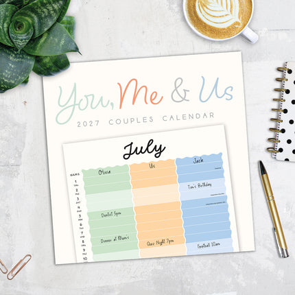You, Me & Us 2027 square wall calendar - image detail