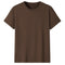 Adult 100% Cotton T-Shirt Unisex Men's Basic Plain Blank Crew Tee Tops Shirts - Coffee