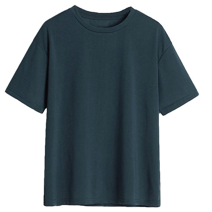 adult-100-cotton-t-shirt-unisex-men's-basic-plain-blank-crew-tee-tops-shirts